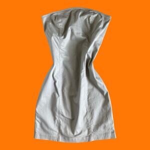 90's 00's vintage khaki tube top minimalist bodycon y2k dress Size 10 gap